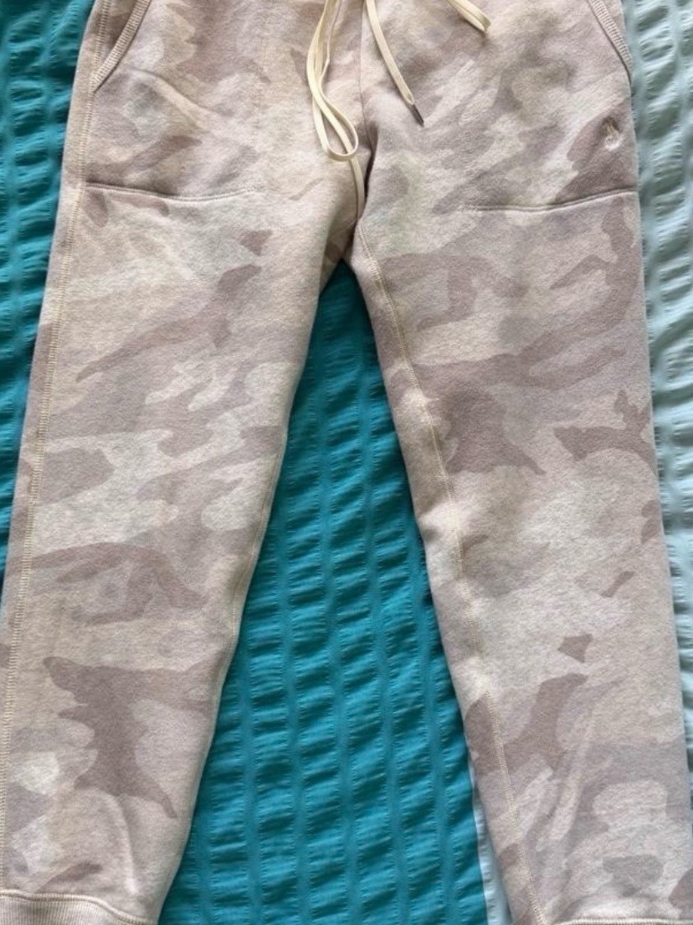 Ralph Lauren Beige Camo Track Joggers size small, rare find in great shape